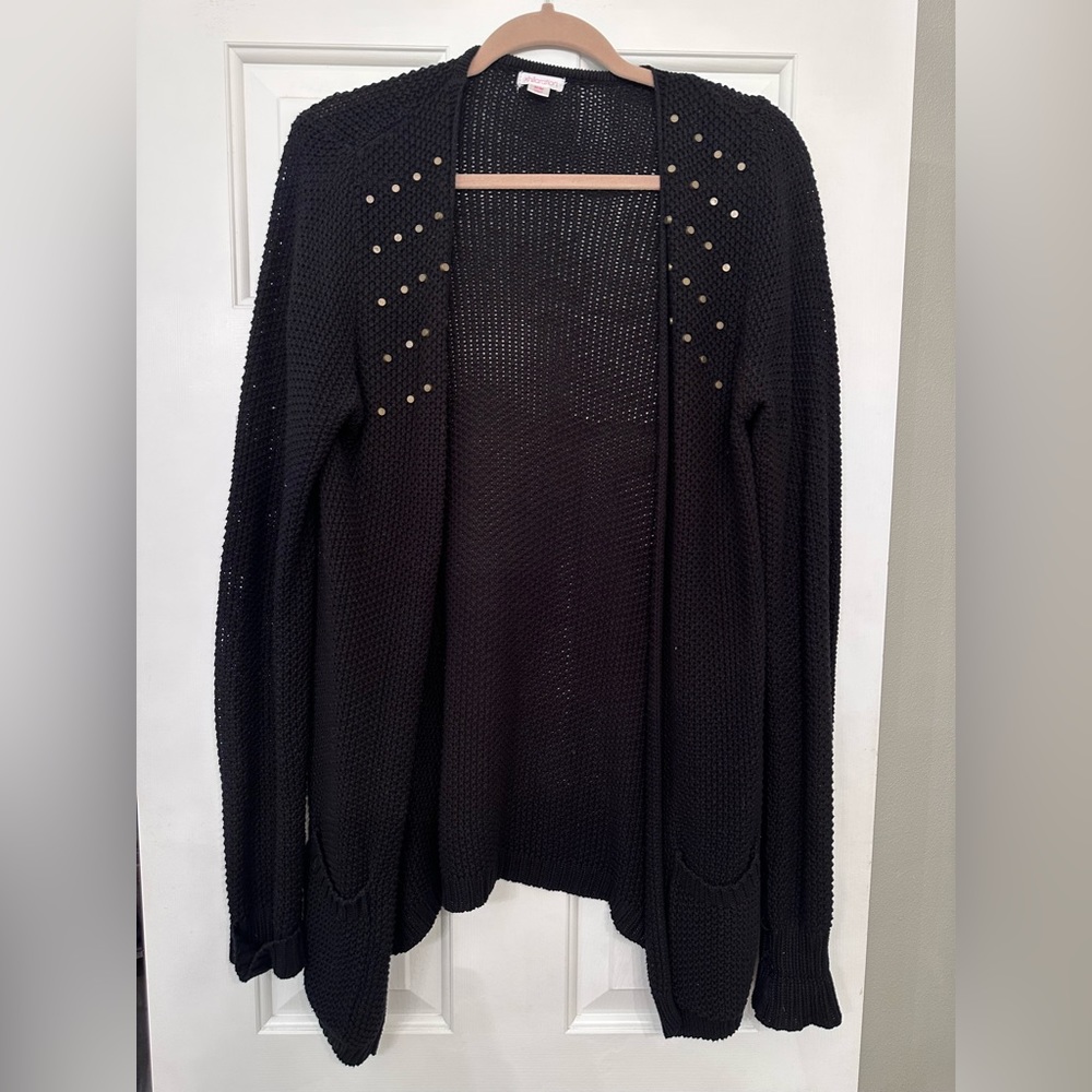 Xhiliration cardigan. Women’s size medium. Stud detail.